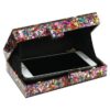 Clutch Acrílico Multi Color Luxo Retangular Alça Em Corrente Dourada - Bongosto - foto 3