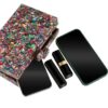Clutch Acrílico Multi Color Luxo Retangular Alça Em Corrente Dourada - Bongosto - foto 4