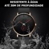 Relógio Minimalista em Aço Inoxidável - Elegance Black