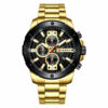 Relógio Curren Masculino 8336 – 49MM – Azul e Dourado