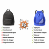 Mochila Esportiva Impermeável Vários Compartimentos Espaçosa 3 em 1 Unissex