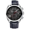 Relógio Curren Masculino 8324 Couro Preto e Azul