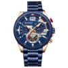 Relógio Curren Masculino Cronógrafo Business Azul