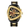 Relógio Lige Masculino Esportivo de Luxo Dourado e Preto