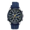 Relógio Masculino Cronógrafo Esportivo em Aço Azul Silicone
