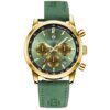 Relógio Masculino Cronógrafo Verde Verde e Dourado