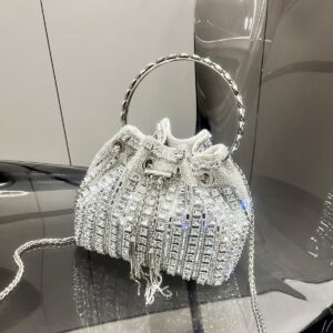 Bolsa Clutch Bucket Strass Festa