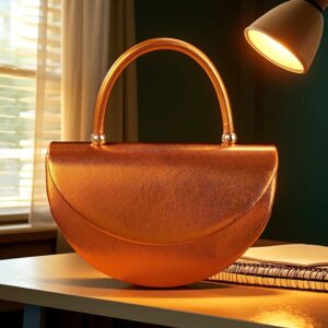 Bolsa de Mão Semicircular Laranja