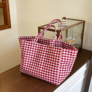 Bolsa de Ombro Feminina Canvas Xadrez
