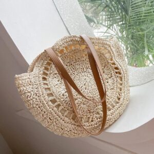 Bolsa de Palha Redonda Feminina Verão