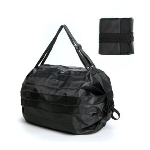 Bolsa de Viagem Dobrável Preta Compacta