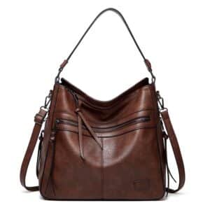 Bolsa Hobo Feminina de Couro Marrom