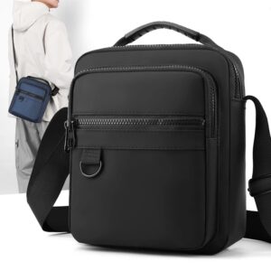 Bolsa Messenger Masculina Oxford Preta