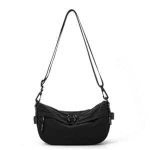 Bolsa Sling Feminina Nylon Impermeável Preta