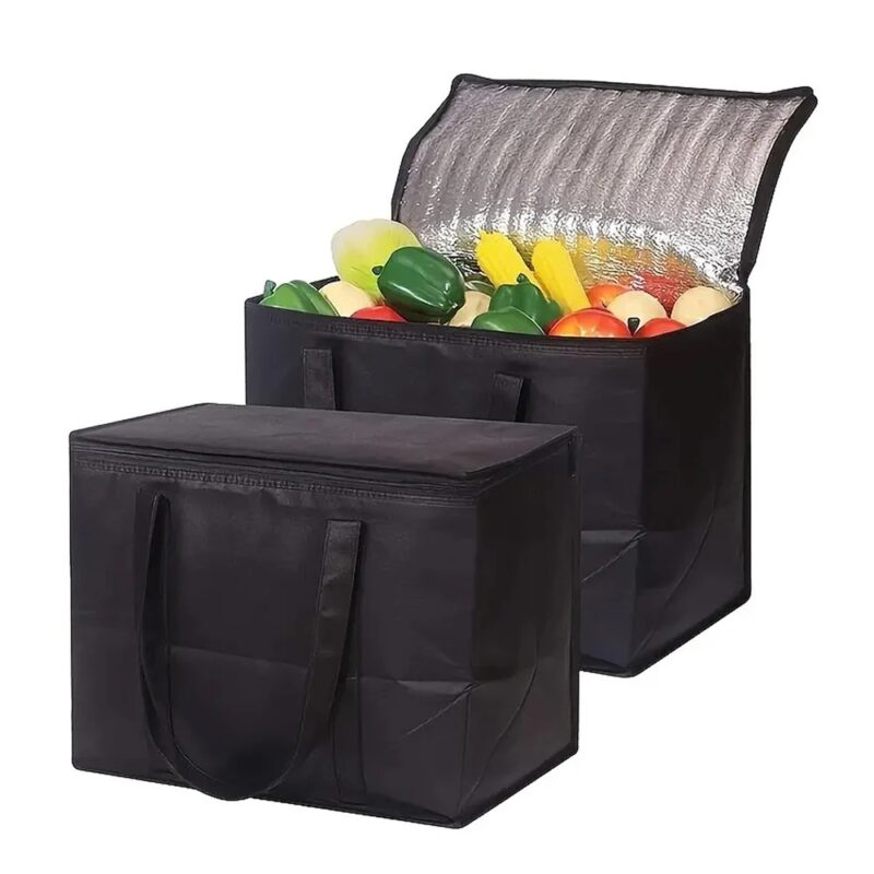 Bolsa Térmica Grande Dobrável Preta