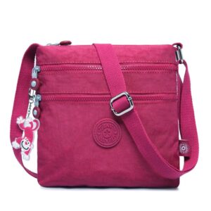 Bolsa Transversal Feminina Nylon Rosa