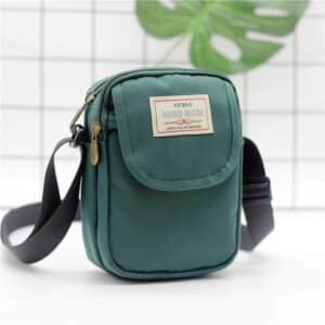 Bolsa Transversal Masculina Verde Compacta