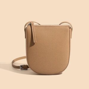 Bolsa Transversal Pequena Couro Bege