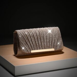 Clutch Envelope Dourada com Brilho