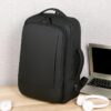 Mochila de Viagem Impermeável Expansível Preta com notebook