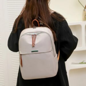 Mochila Feminina Oxford Impermeável Creme